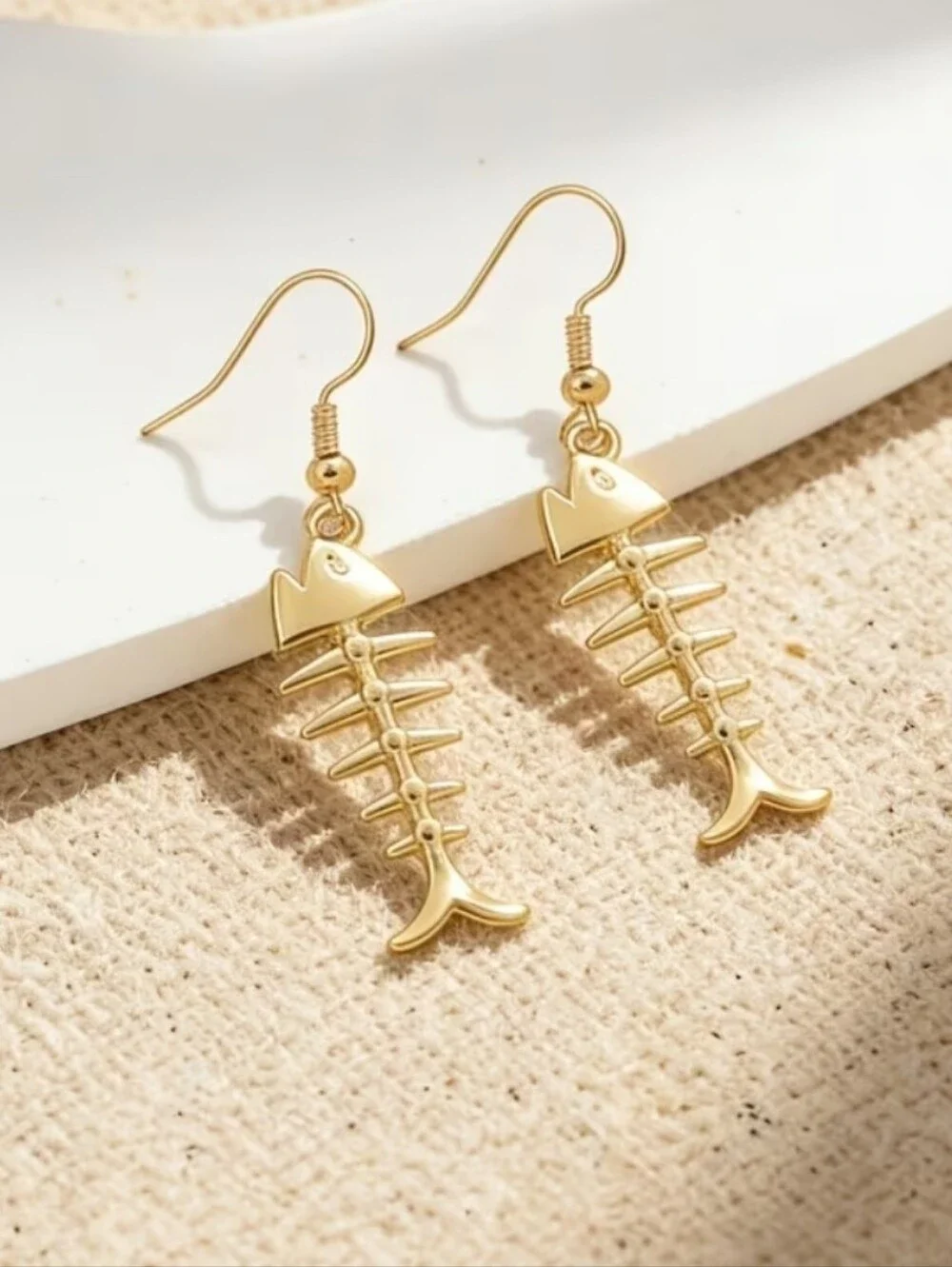 Pick 3 for $30 Gold Fishbone Dangle Earrings